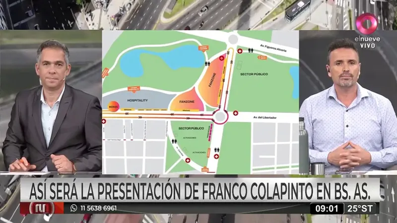 Colapinto en Canal 9